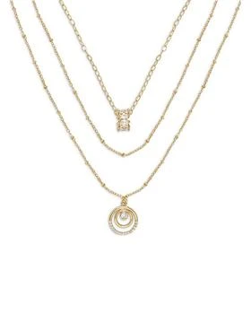 推荐Circles of Crystal Dainty Layered Necklace Set商品
