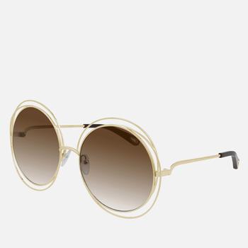 推荐Chloé Women's Carlina Oversized Round Sunglasses商品
