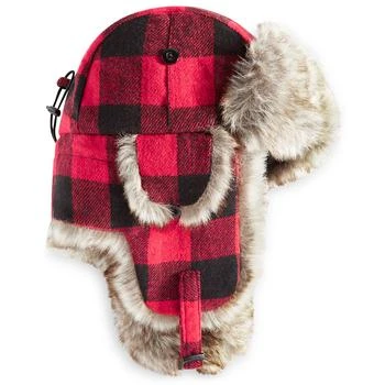 推荐Men's Faux-Fur Buffalo-Print Trapper Hat商品