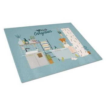 Caroline's Treasures | CK7523LCB Wire Fox Terrier in Bathtub Glass Cutting Board Large,商家Verishop,价格¥243