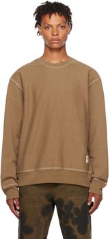 STUSSY | Brown Cotton Sweatshirt商品图片,额外8.5折, 独家减免邮费, 额外八五折