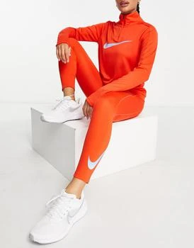 推荐Nike Running Swoosh logo 7/8 leggings in red商品