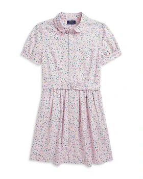 Ralph Lauren | Girls' Belted Floral Cotton Oxford Dress - Little Kid, Big Kid,商家Bloomingdale's,价格¥352