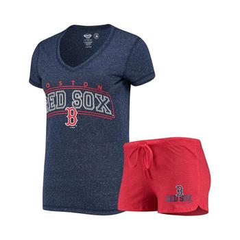 Women's Red, Navy Boston Red Sox T-shirt and Pants Sleep Set,价格$49.99