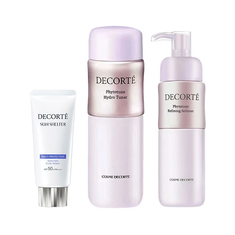 DECORTé | 【免税店发货】黛珂植物欣韵沁莹化妆水弹润乳液多重防晒乳组合200ml+200ml+60ml 包邮包税