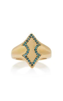 Ilana Ariel | Ilana Ariel - Adina 18K Gold Diamond Signet Ring - Gold - US 3.75 - Moda Operandi - Gifts For Her,商家Moda Operandi,价格¥34176