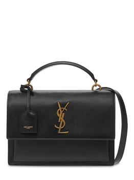 Yves Saint Laurent | Medium Sunset Leather Satchel Bag商品图片,