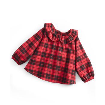 First Impressions | Baby Girls Red Check Top, Created for Macy's商品图片,