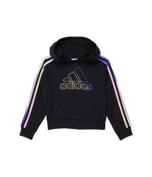 Adidas | Multi 3-Stripes Fleece Hooded Pullover (Toddler/Little Kids)商品图片,8.4折起, 独家减免邮费