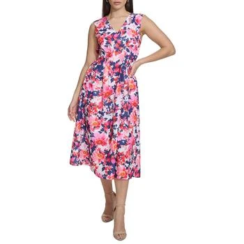 Kensie | Women's Floral-Print V-Neck A-Line Dress 6.7折