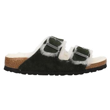 商品Arizona Shearling Suede Leather Footbed Sandals图片
