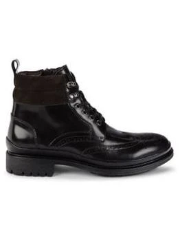 推荐Tyson Wingtip Brogue Leather Oxford Boots商品