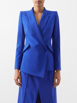 Alexander McQueen | Oblique wool-crepe suit jacket商品图片,