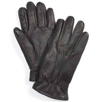 UGG | Men's 3-Point Leather Tech Gloves with Faux-Fur Lining 5.9折, 独家减免邮费