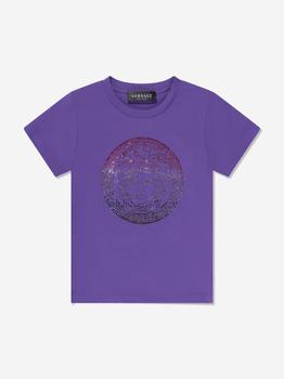 商品Girls Medusa Logo T-Shirt in Purple图片