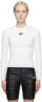 Alexander Wang | Off-White Logo Patch Bodycon T-Shirt商品图片,独家减免邮费