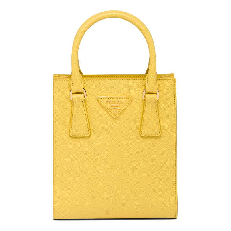 Prada | 【预售3-7天】PRADA/普拉达 22新款 女士阳光黄saffiano皮革金属扣双提手可拆卸肩带斜挎手提包1BA358_NZV_F0377_V_OOO商品图片,8折, 包邮包税