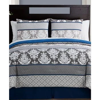 VCNY Home | CLOSEOUT! Beckham 8-Pc. Damask Full Comforter Set,商家Macy's,价格¥804