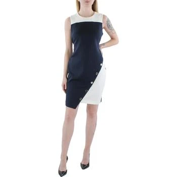 推荐Tommy Hilfiger Womens Petites Neoprene Asymmetric Bodycon Dress商品