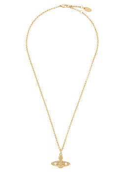 Vivienne Westwood | Mini Bas Relief gold-tone orb necklace商品图片 满2件减$6, 满减
