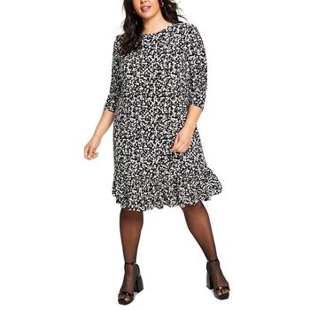 Tommy Hilfiger | Plus Size Playful-Petal-Print Ruffled Jersey Dress商品图片,6.4折