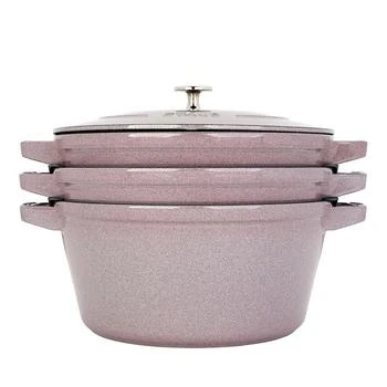 Staub | Lilac Enameled Cast Iron 4 Pc. Stackable Set,商家Bloomingdale's,价格¥3687