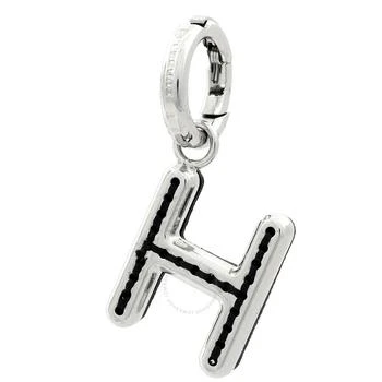 Burberry | Leather-Topstitched 'H' Alphabet Charm in Palladium/Back,商家Jomashop,价格¥417