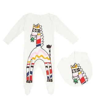 Stella McCartney | Baby cotton onesie and bib set,商家MyTheresa HK,价格¥415