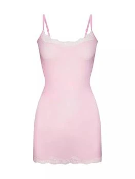 SKIMS | Fits Everbody Lace Short Slip Dress,商家Saks Fifth Avenue,价格¥509