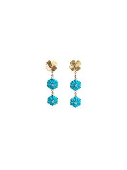 Surya and the Moon | Turquoise Flower Earrings,商家KIRNA ZABÊTE,价格¥26411