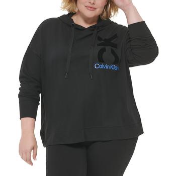 Calvin Klein | Plus Size Logo Cotton Hooded Sweatshirt商品图片,6折