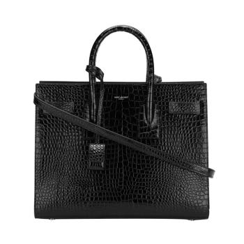 圣罗兰小粉条托特包, Yves Saint Laurent | YSL 圣罗兰 女士黑色小锁头装饰牛皮手提单肩斜挎包 378299-DND1N-1000商品图片 满$100享9.5折, 满折