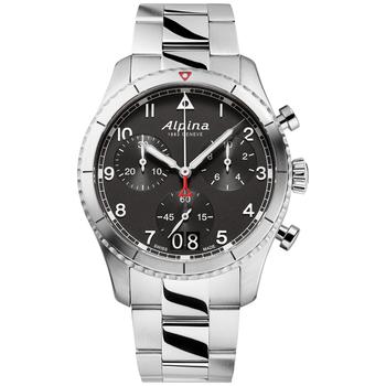 Alpina | Men's Swiss Chronograph Startimer Pilot Stainless Steel Bracelet Watch 44mm商品图片,