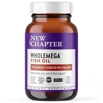 New Chapter | Wholemega Fish Oil, Wild Alaskan Salmon Oil, Softgels,商家Walgreens,价格¥183