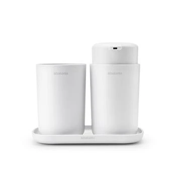 Brabantia | Renew Bathroom Accessory Set of  3 - Soap Dispenser, Toothbrush Holder and Tray,商家Macy's,价格¥315