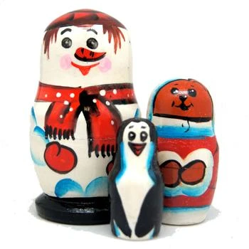 G. DeBrekht | Designocracy Snowman Family 3 Nest Doll  G.DeBrekht,商家Premium Outlets,价格¥259