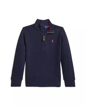 Ralph Lauren | Toddler and Little Boys Estate-Rib Quarter-Zip Pullover Sweatshirt,商家Macy's,价格¥306