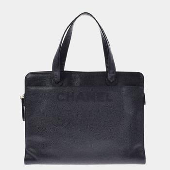 chanel包, [二手商品] Chanel | Chanel Black Caviar Vintage Tote Bag商品图片 