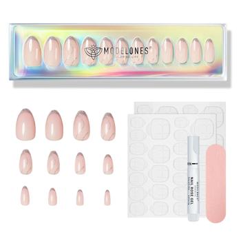 商品MODELONES | Glam Frenchin - 24 Fake Nails 12 Sizes Short Almond Press on Nails Kit,商家MODELONES,价格¥108图片