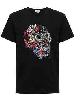 推荐Doodle Skull Cotton Jersey T-shirt商品