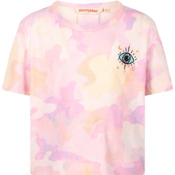 monster, Munster | Camo print t shirt with embroidered detailing in pink商品图片 5.4折×额外7.5折, 额外七五折