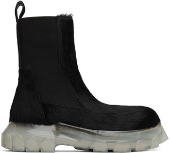 Rick Owens | Black Bozo Tractor Chelsea Boots商品图片,6.8折