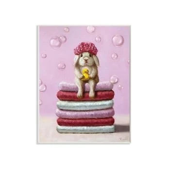 Stupell Industries | Cute Baby Rabbit on Bath Towels Soap Bubbles Art, 10" x 15",商家Macy's,价格¥255