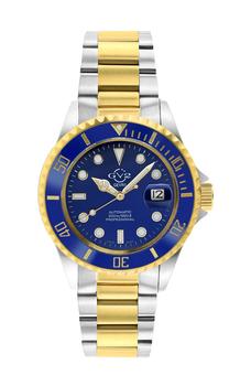 推荐Men's GV2 Liguria Blue Dial Two Tone Stainless Steel Bracelet Watch, 42mm商品
