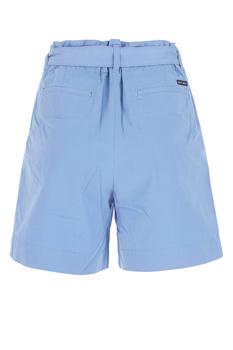 推荐Light-blue stretch cotton Linda bermuda shorts商品