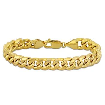 推荐9.25mm Miami Cuban Link Chain Bracelet In 10K Yellow Gold商品