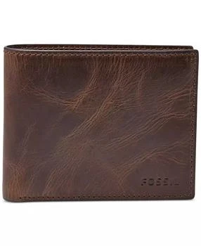 Fossil | Men's Leather Wallet Derrick RFID-Blocking Bifold with Flip ID,商家Macy's,价格¥422