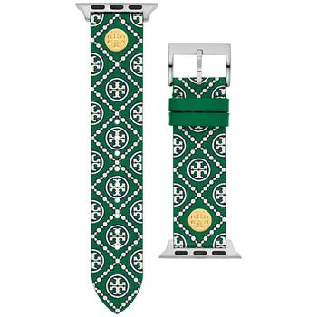 商品Tory Burch | Women's Green Medallion Print Band For Apple Watch® Leather Strap 38mm/40mm,商家Macy's,价格¥700图片