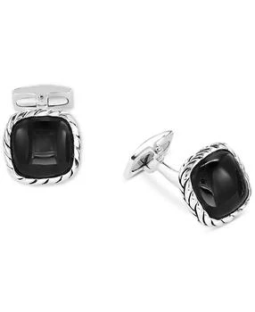 Effy | EFFY® Men's Tiger Eye Cufflinks in Sterling Silver (Also in Black Agate),商家Macy's,价格¥975