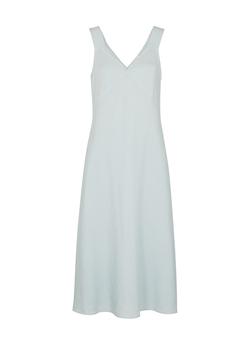 vince连衣裙, Vince | Light blue matte satin midi dress商品图片 额外9折, 额外九折